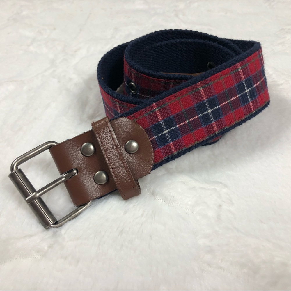 Kitestrings Red Plaid Dress Belt size Medium - Picture 1 of 10